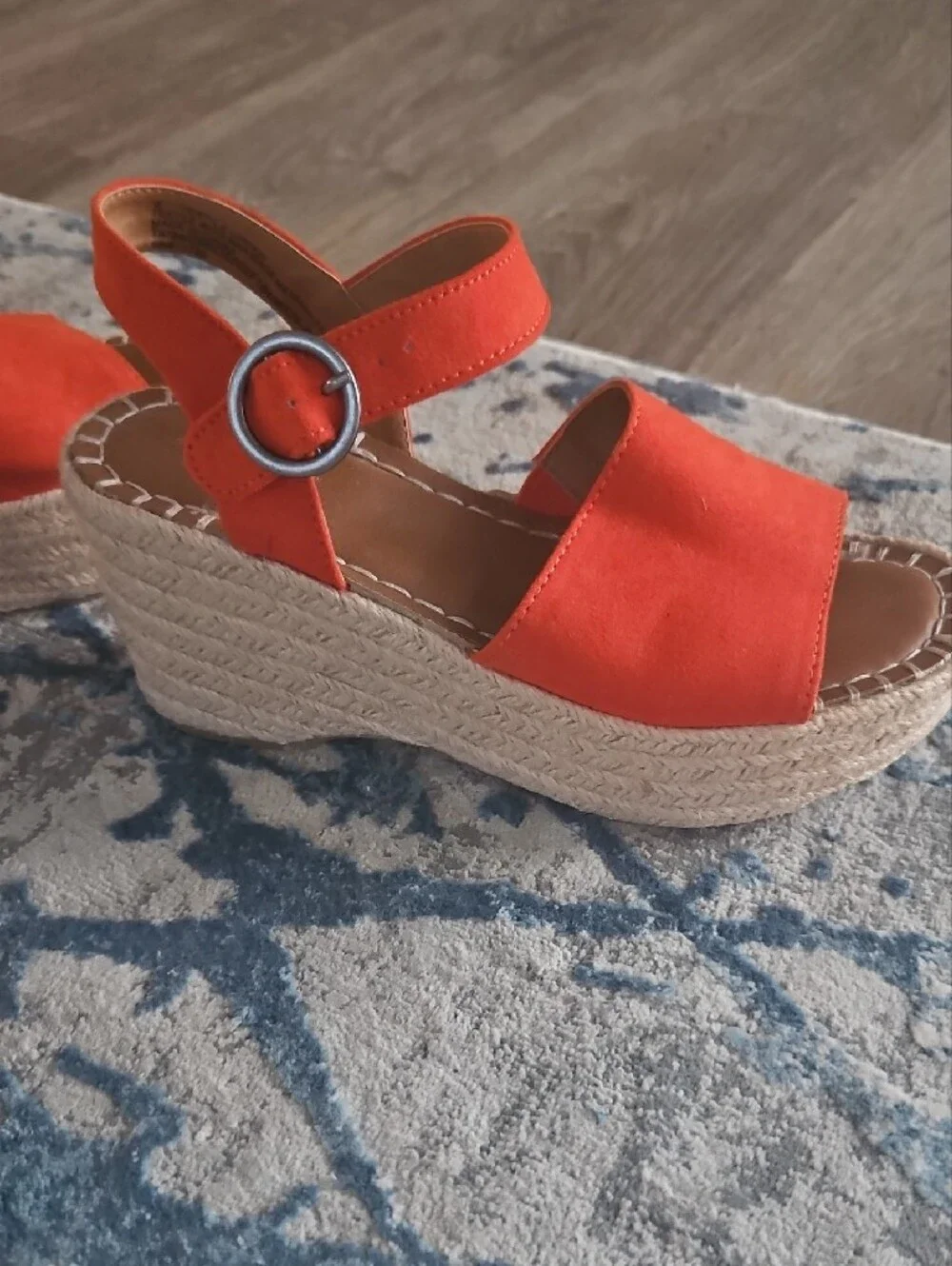 Universal Thread Orange Espadrille Platform Sandals